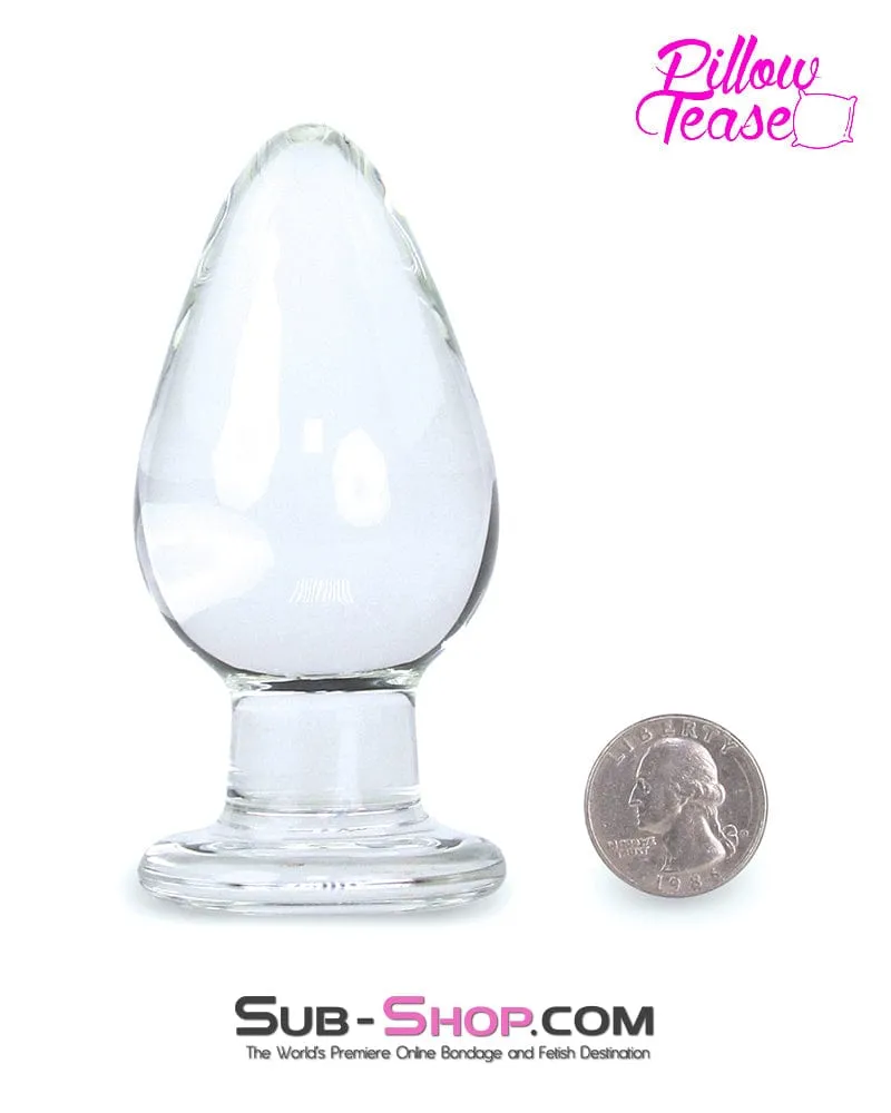 7093E      Big Glass Clear Anal Sensations Plug