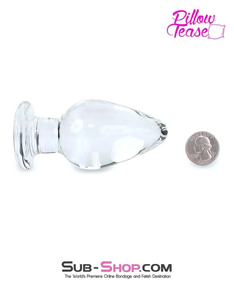 7093E      Big Glass Clear Anal Sensations Plug