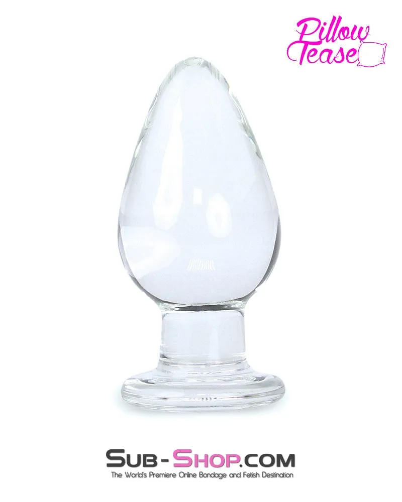 7093E      Big Glass Clear Anal Sensations Plug