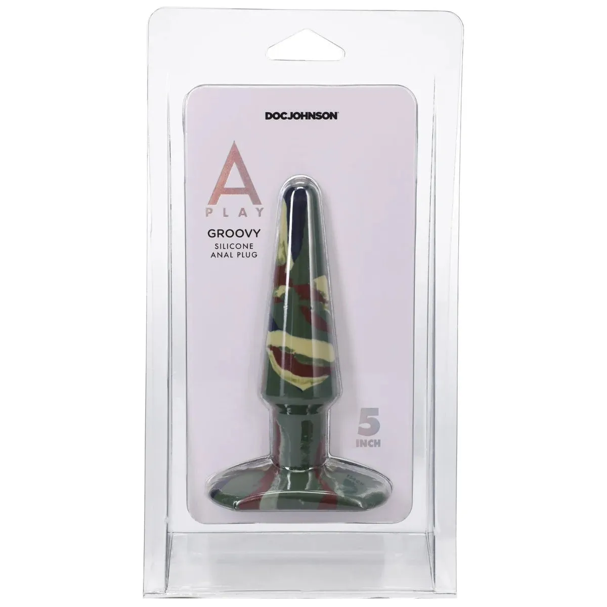 A-Play Groovy Silicone Butt Plug Camouflage 5 Inch