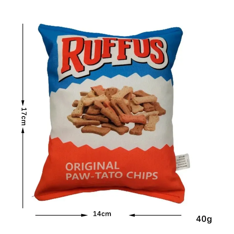 Anniepaw Funny Crisps Dog Toys Interaction Chew Molars Plush Dog Toys Bite Resistance Clean Teeth Oral Cavity Puppy Toys Pet Accessories