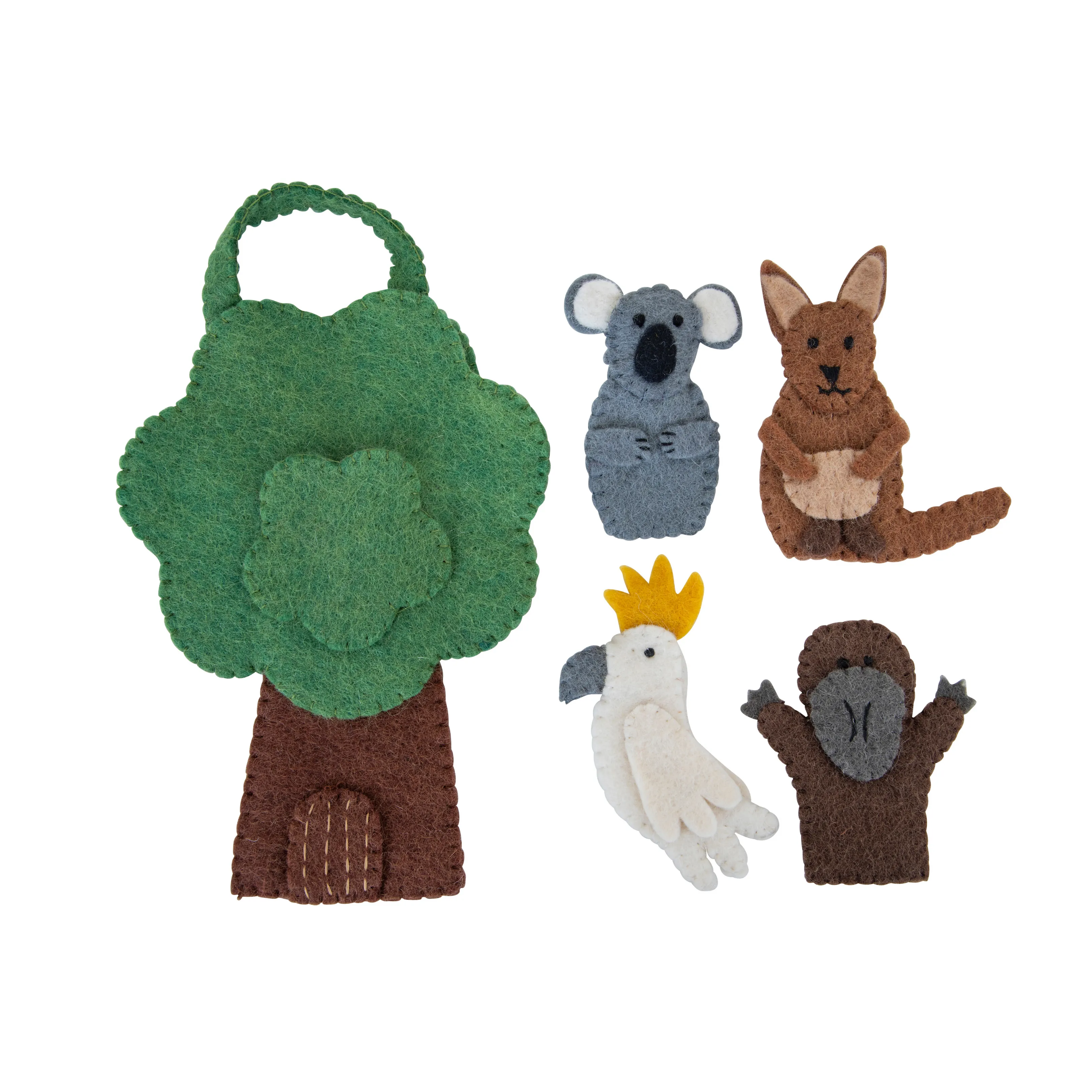 Australian Animal Finger Puppet Play Bag