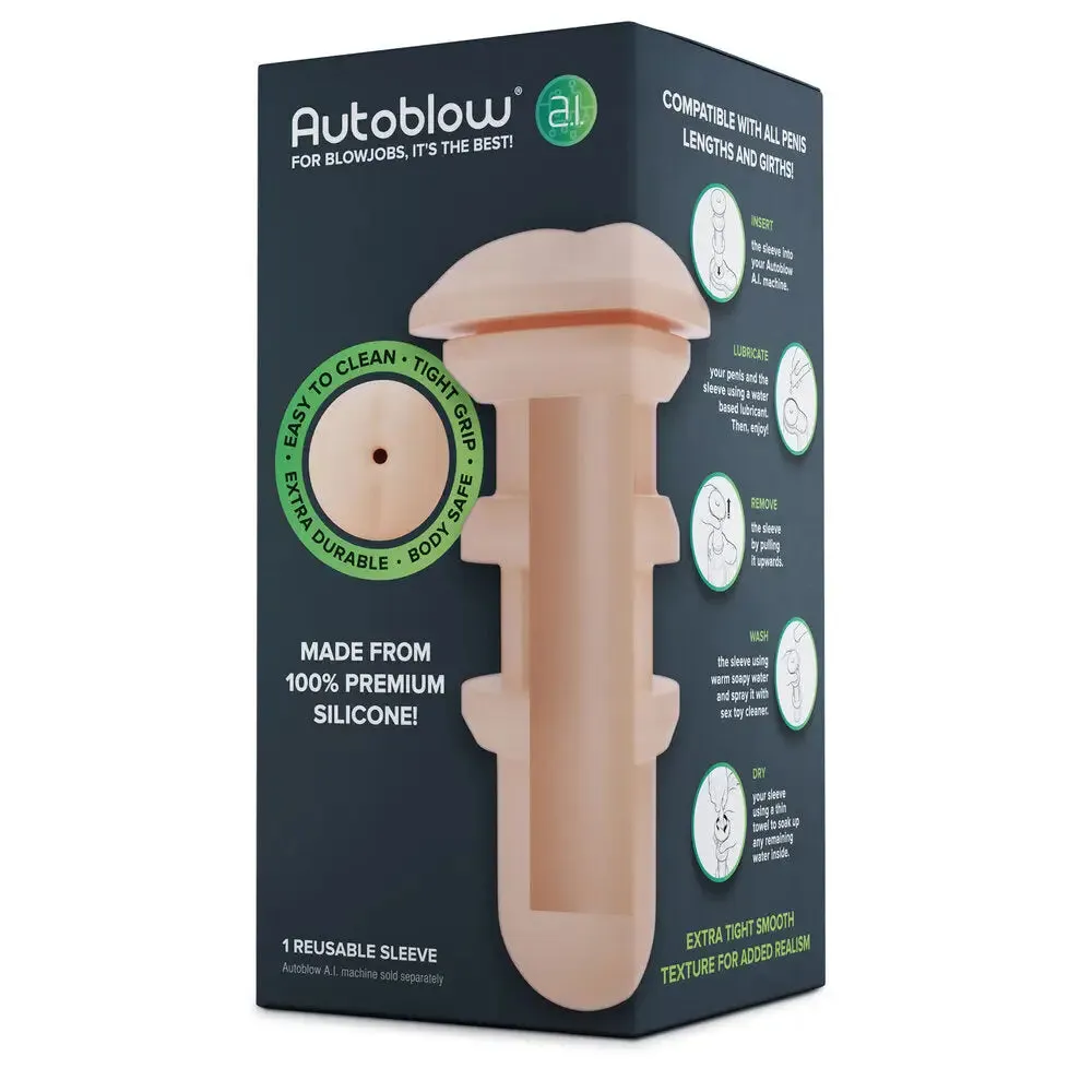 Autoblow Silicone Flesh Pink Anus Sleeve Male Masturbator