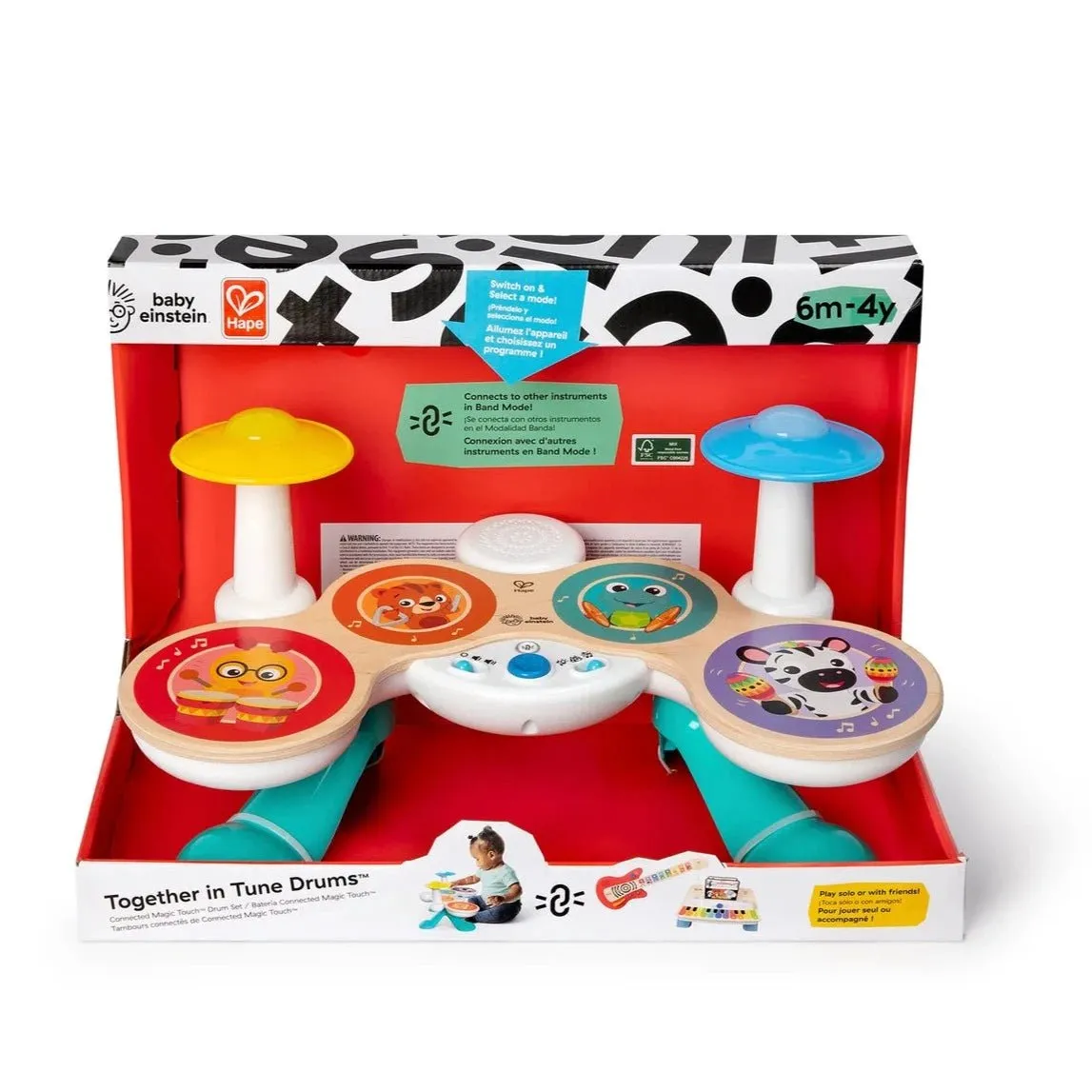 Baby Einstein - HAPE Together in Tune Drums - Connected Magic Touch Drum Set