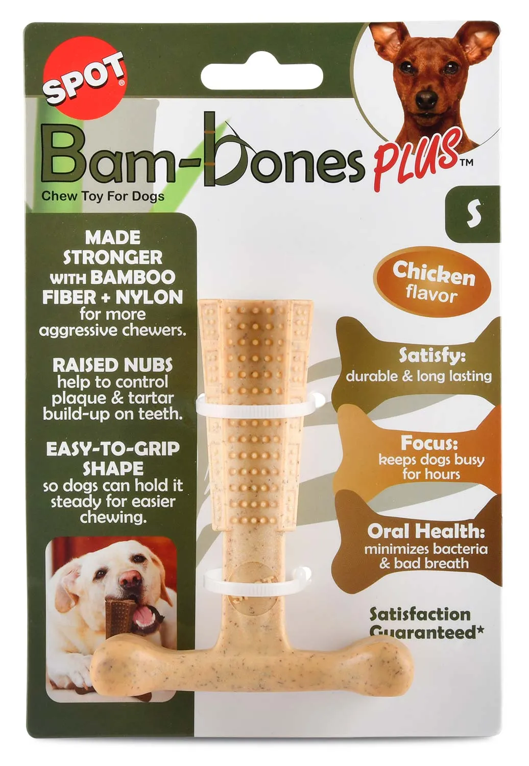 Bam-Bones Plus T-Bone, Chicken Flavor Chew Toy