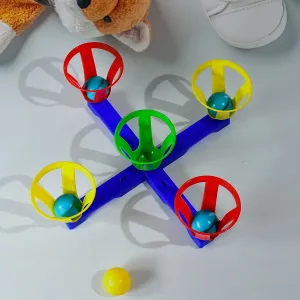 Baskets and balls fun toy for kids with 5 basket and 5 balls.