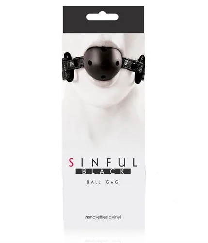 Black Adjustable Ball Gag for Fun and Comfortable Play