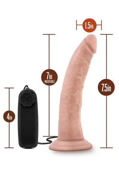 Blush Dr. Skin Dr. Dave Vanilla 7 Inch Vibrating Cock with Suction Cup