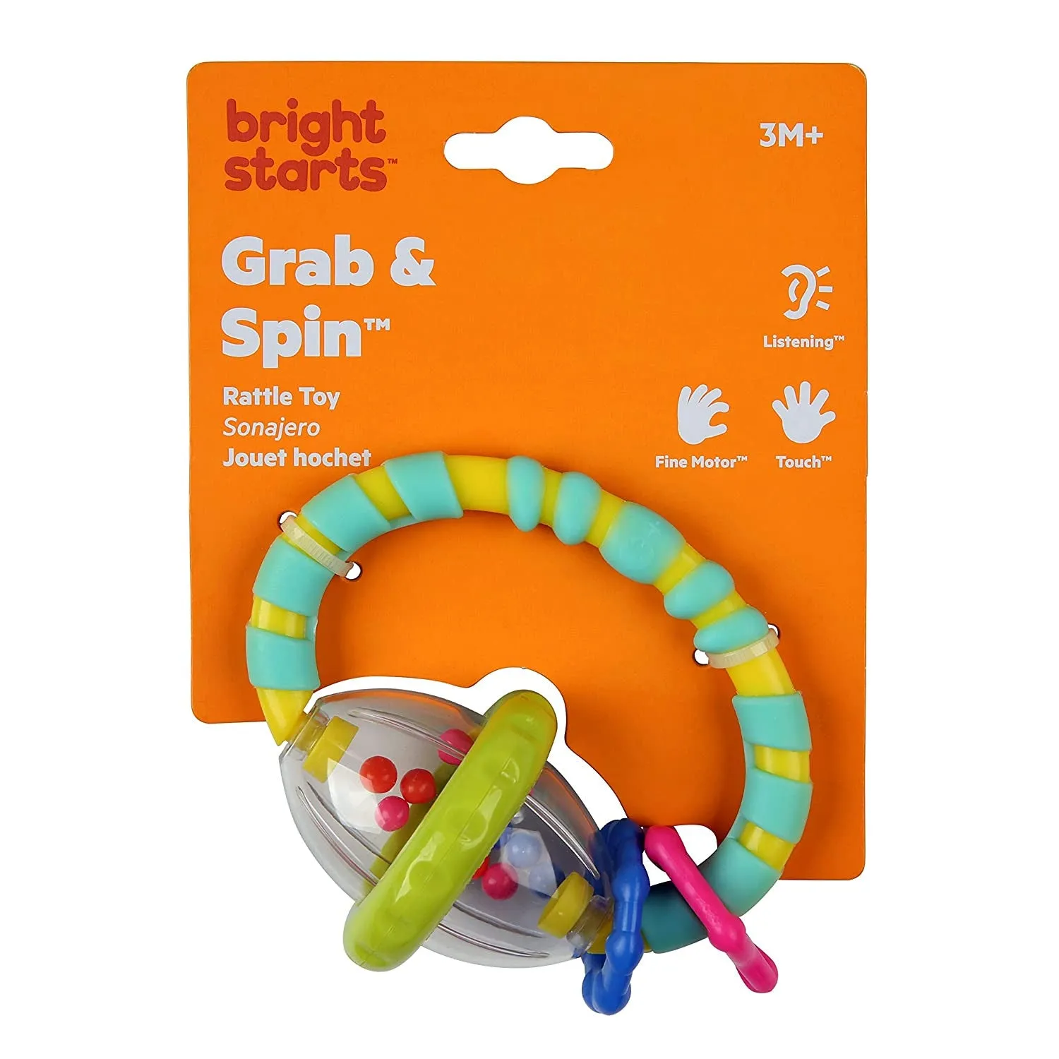 Bright Starts Grab & Spin Rattle Toy (3m )