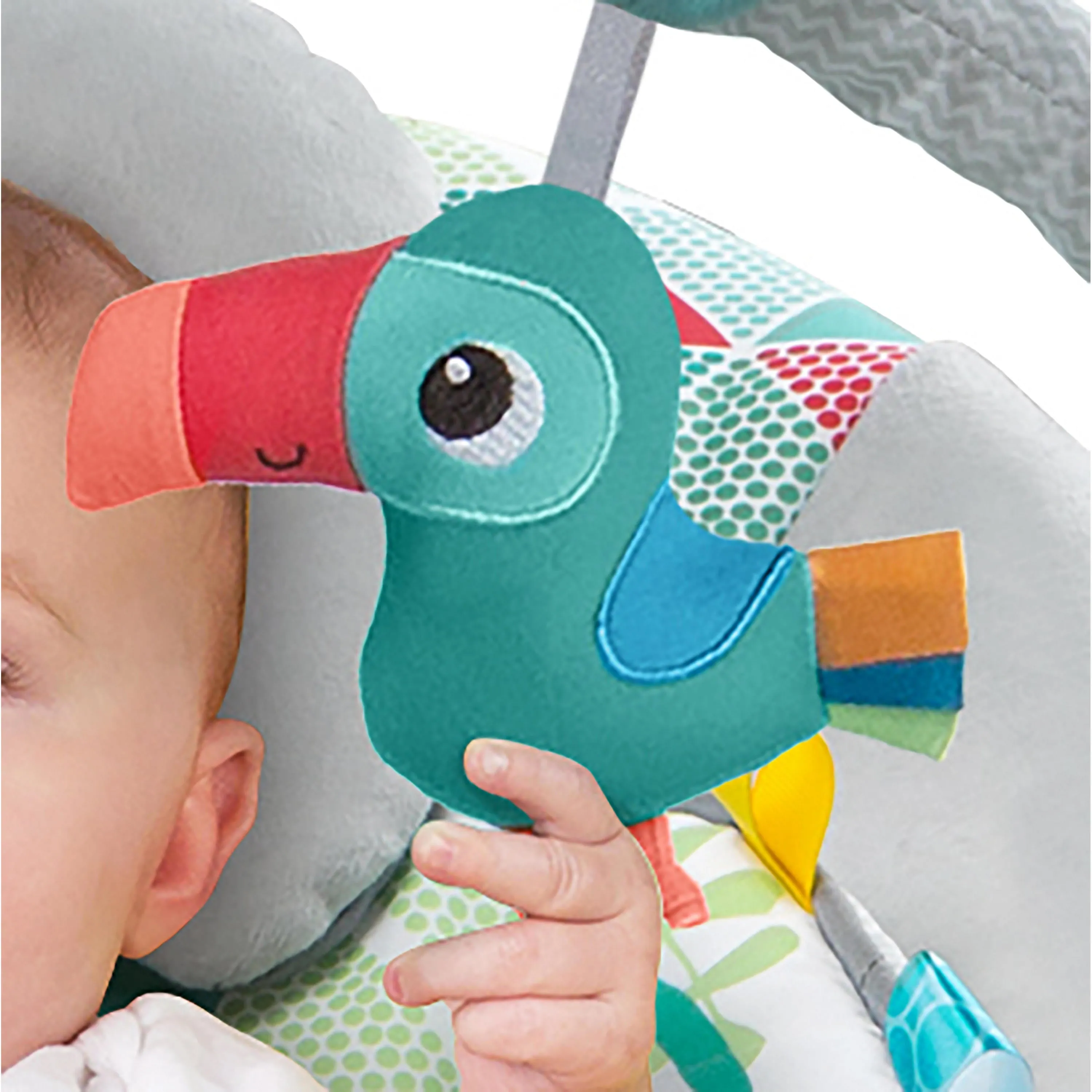 Bright Starts Toucan Tango Bouncer with Soothing Vibrations and Melodies