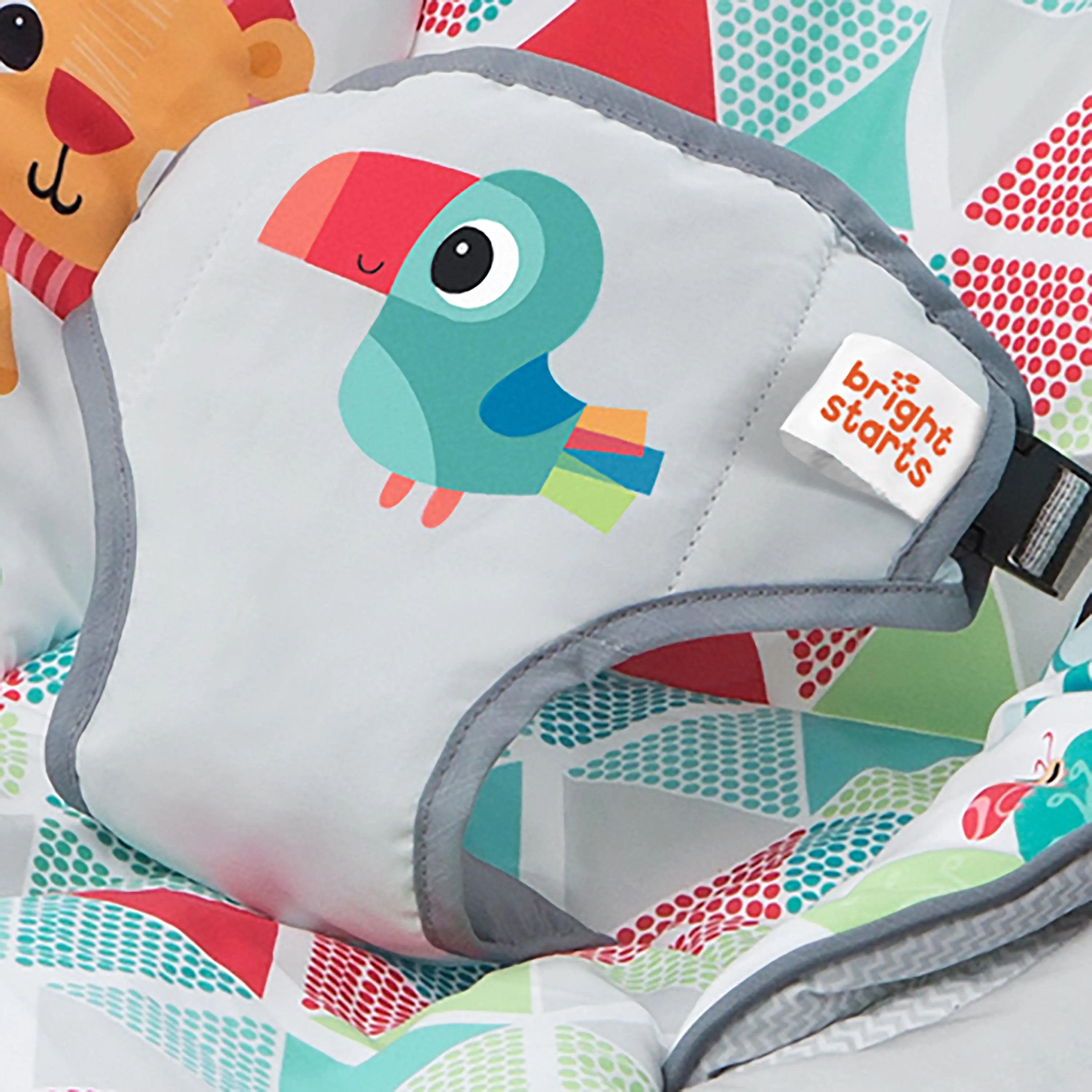 Bright Starts Toucan Tango Bouncer with Soothing Vibrations and Melodies