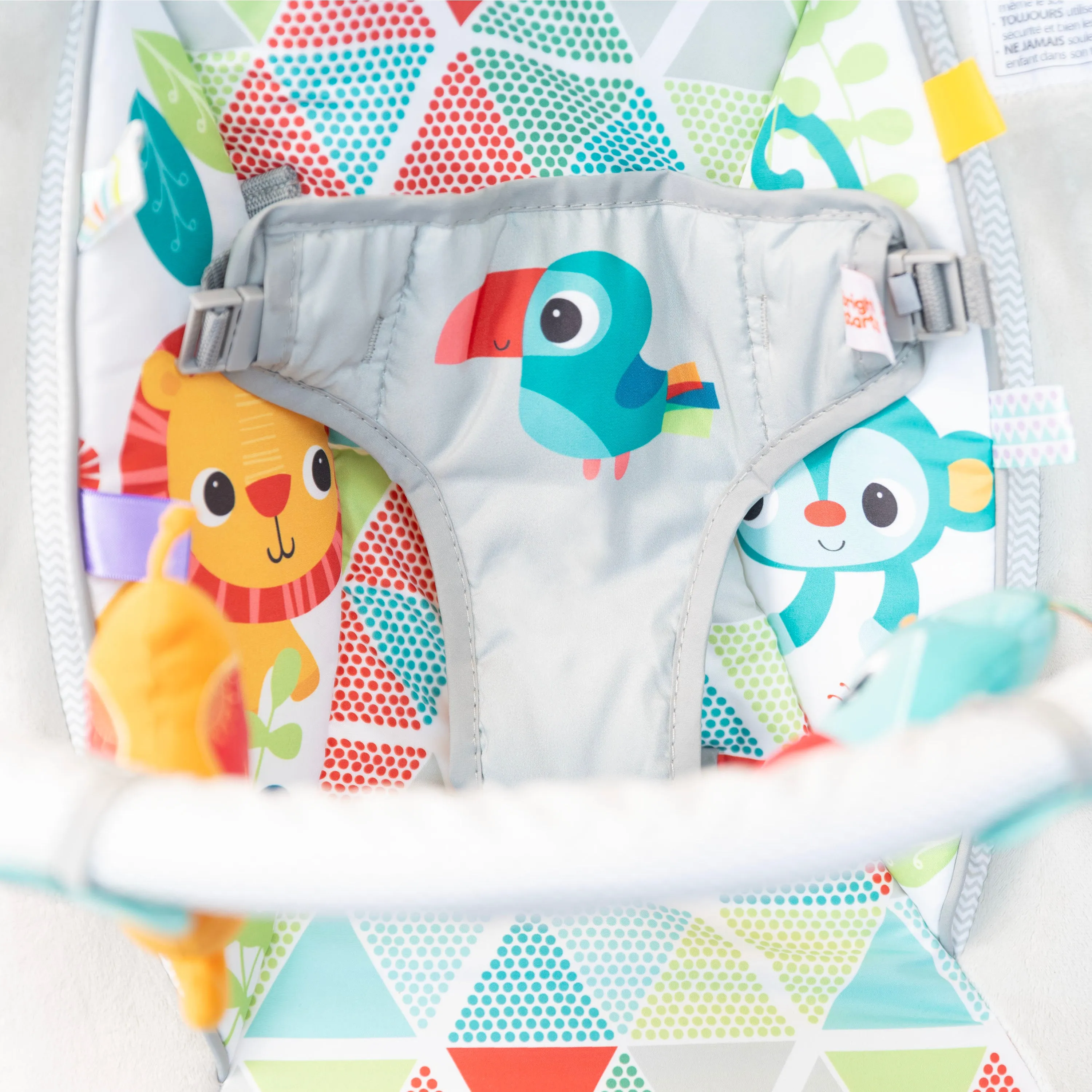 Bright Starts Toucan Tango Bouncer with Soothing Vibrations and Melodies