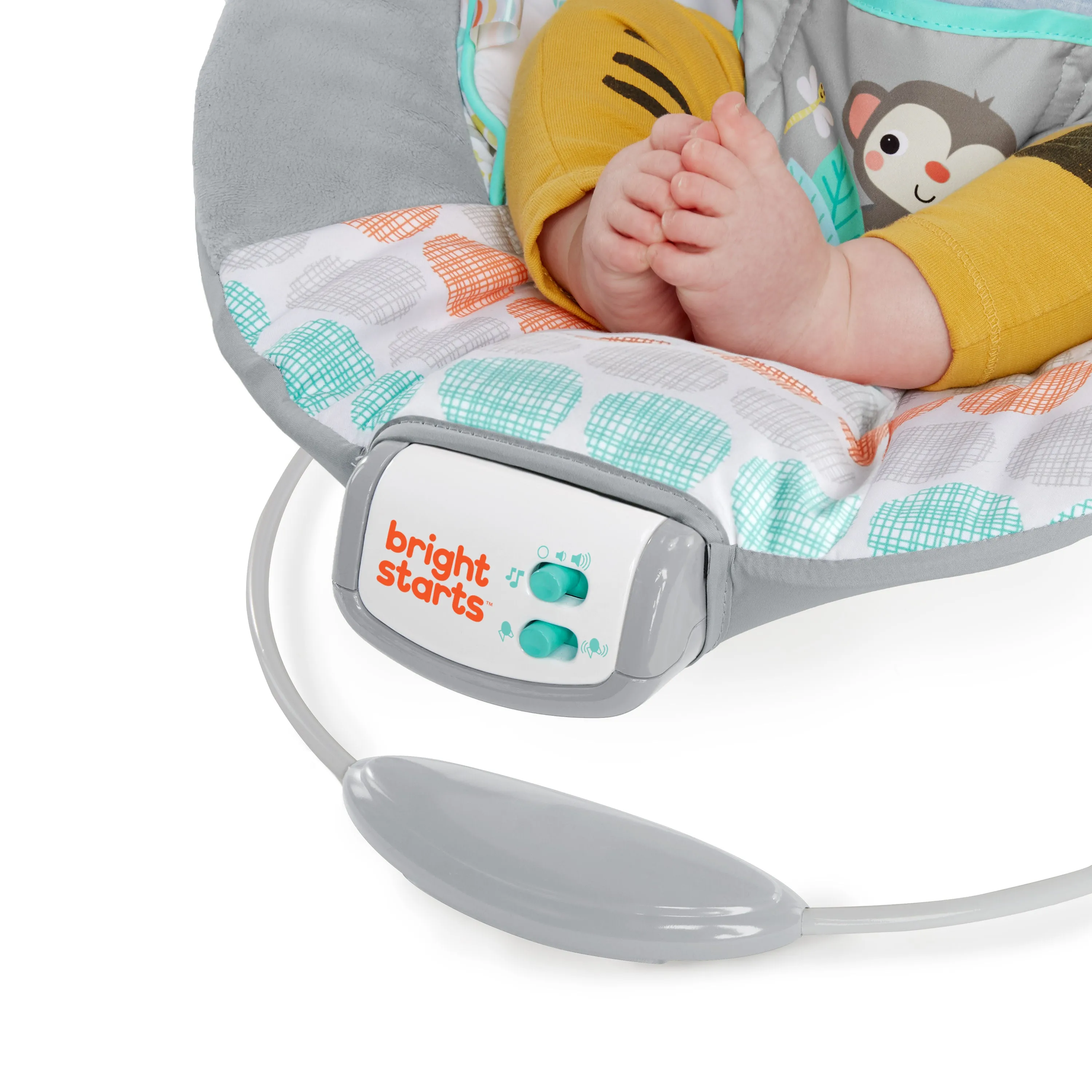 Bright Starts Whimsical Wild Comfy Bouncer Seat with Soothing Vibration and Melodies