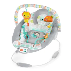 Bright Starts Whimsical Wild Comfy Bouncer Seat with Soothing Vibration and Melodies