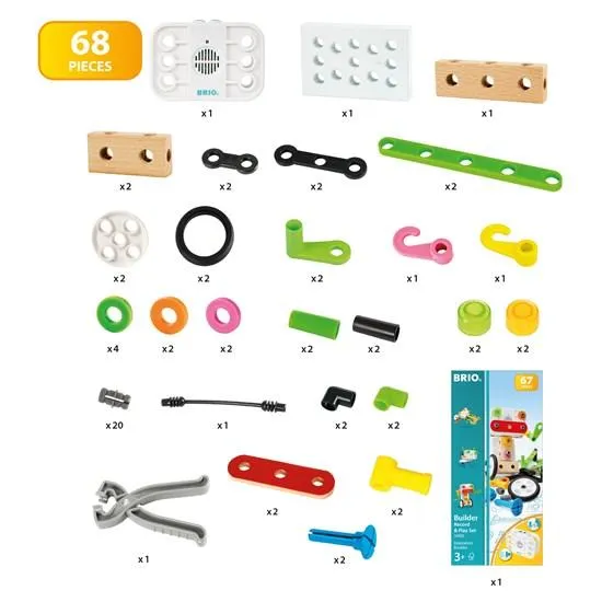 Brio - 68 pc Builder Record and Play Set