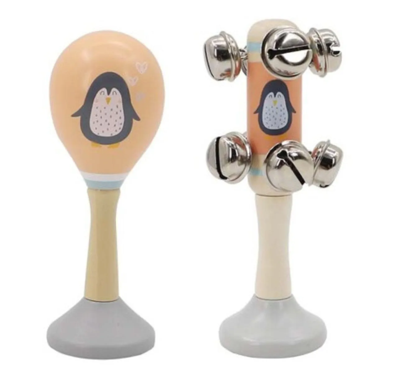 Calm & Breezy Sea Wooden Maraca and Bell Stick Set