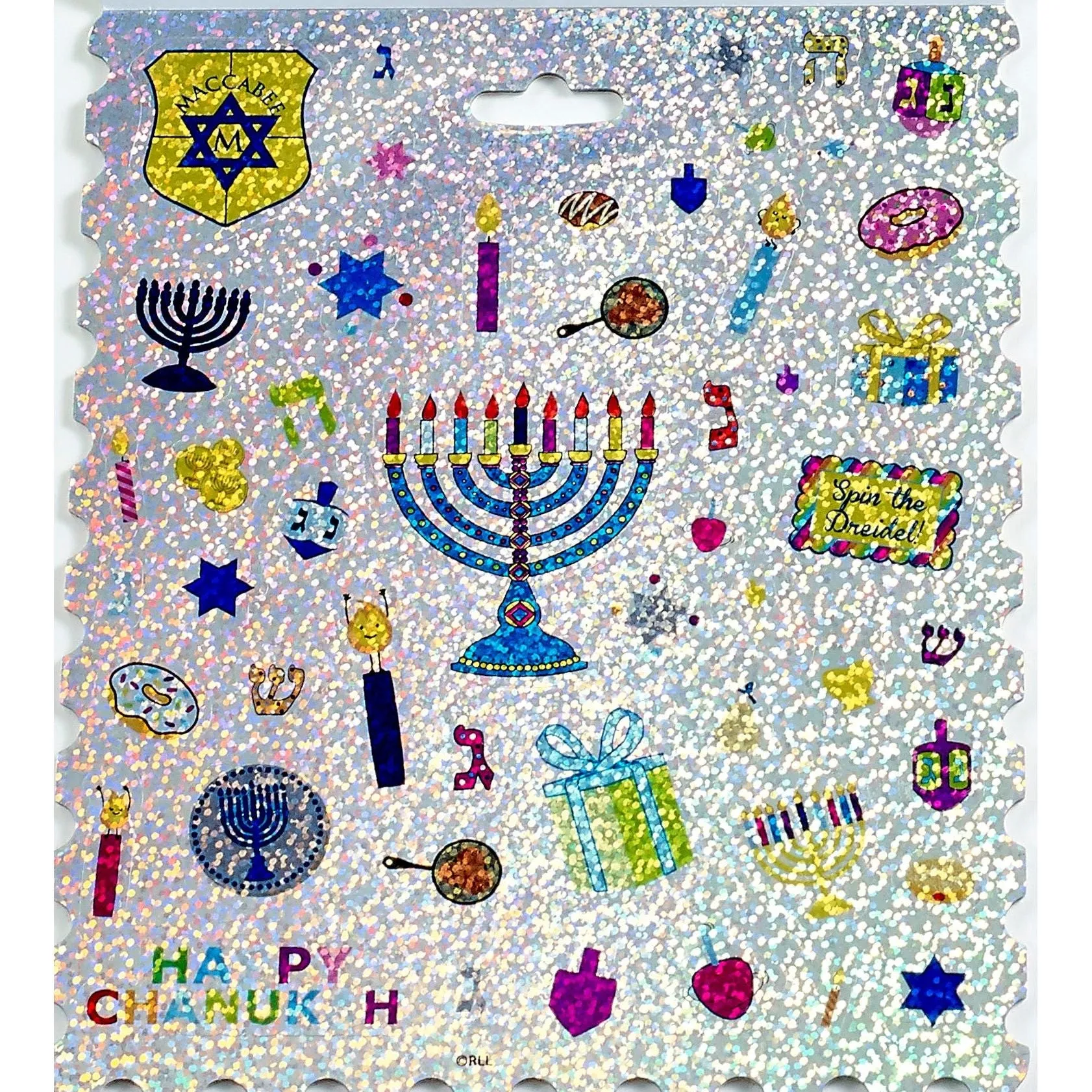 Chanukah Prismatic Sticker Book Set of 300 Stickers  Prismatic Stickers! Great for Scrapbooking! or