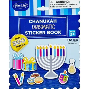 Chanukah Prismatic Sticker Book Set of 300 Stickers  Prismatic Stickers! Great for Scrapbooking! or