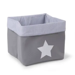 Childhome Box Canvas Foldable 32x32x29 Grey Stripes