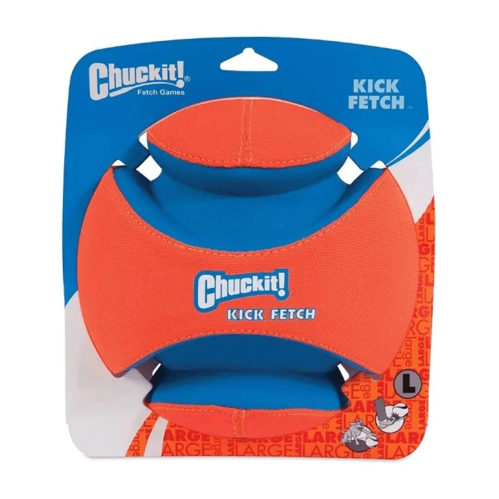 Chuckit! Kick Fetch Durable Outdoor Ball Toy for Dogs in Vibrant Orange Color