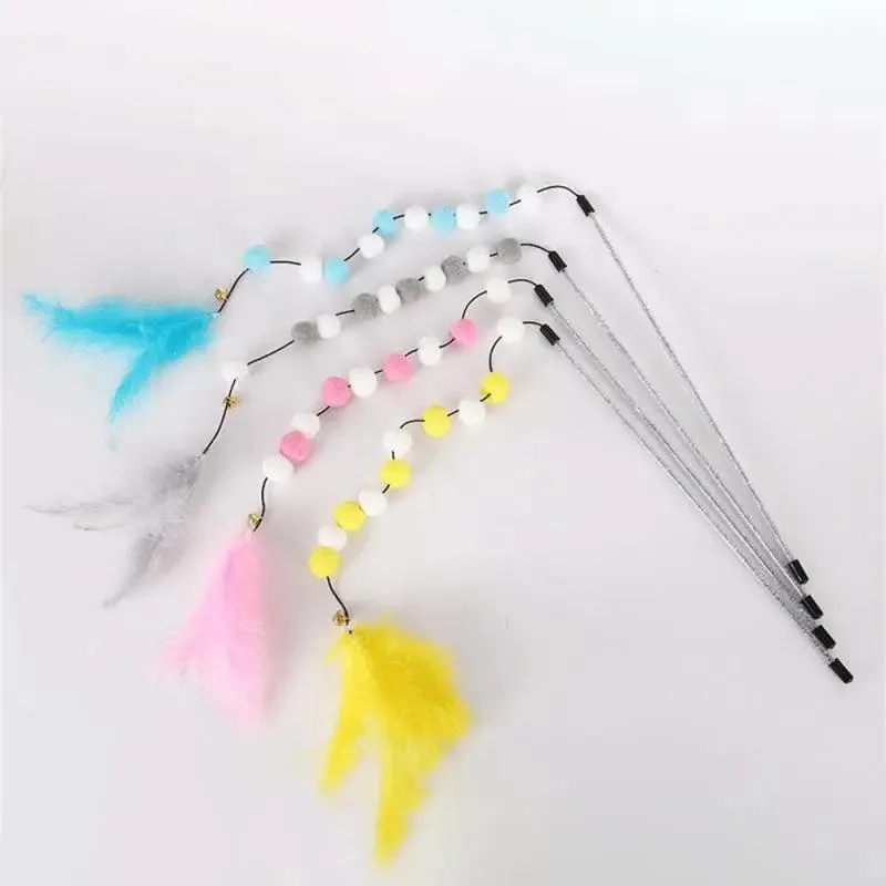 Color-Matching Pompon Cat Teaser Stick