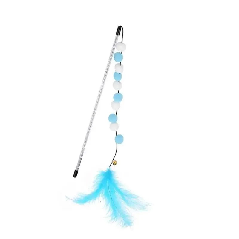 Color-Matching Pompon Cat Teaser Stick