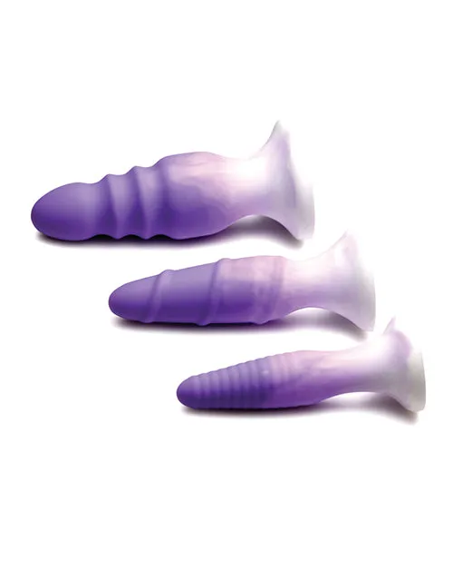 Curve Toys Simply Sweet Silicone Butt Plug Set - Purple