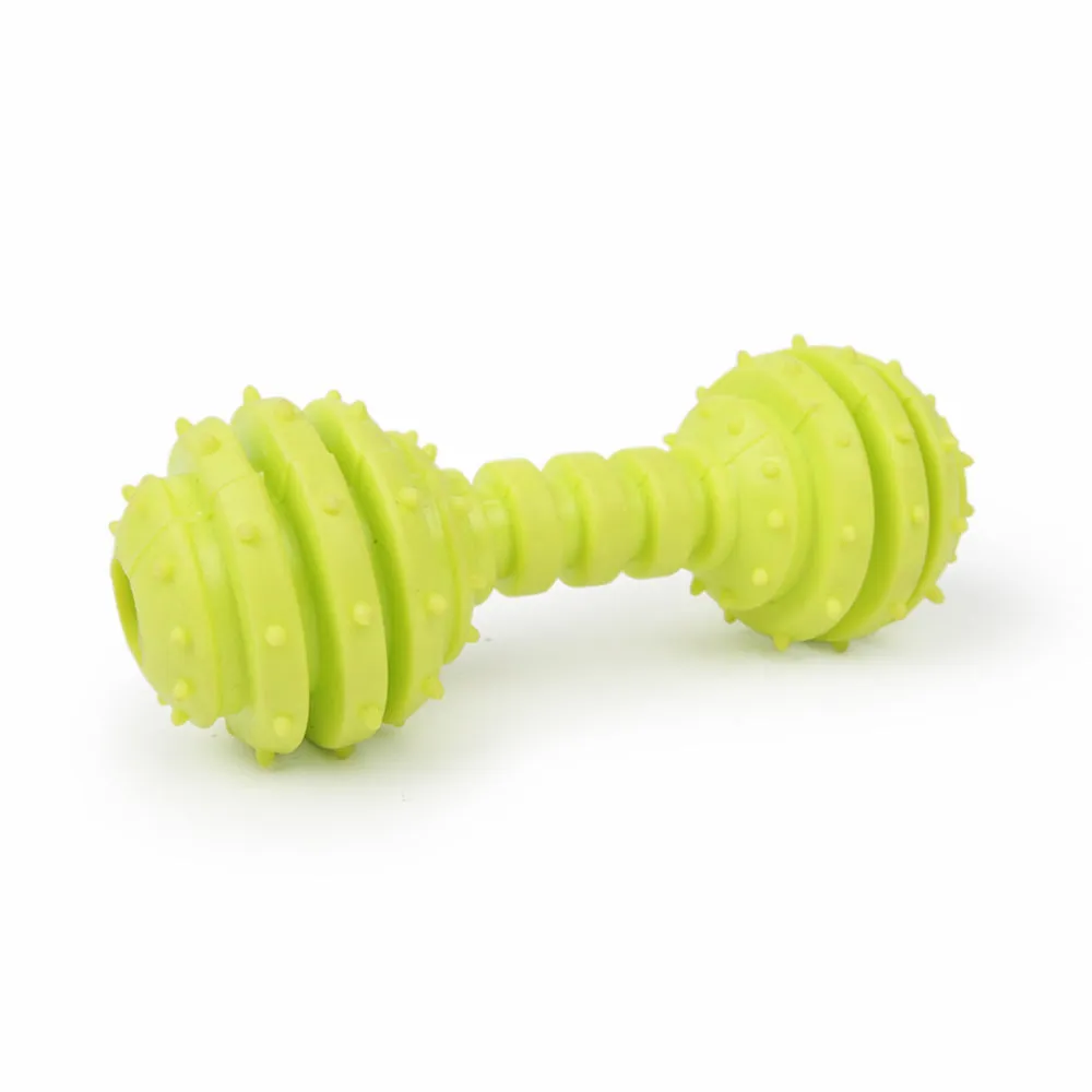 Dear Pet Dumbbell with Vertical Stripes Dog Toy