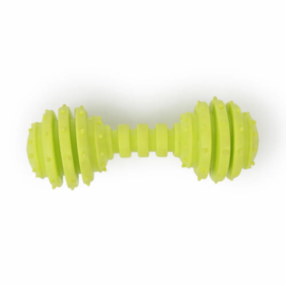 Dear Pet Dumbbell with Vertical Stripes Dog Toy