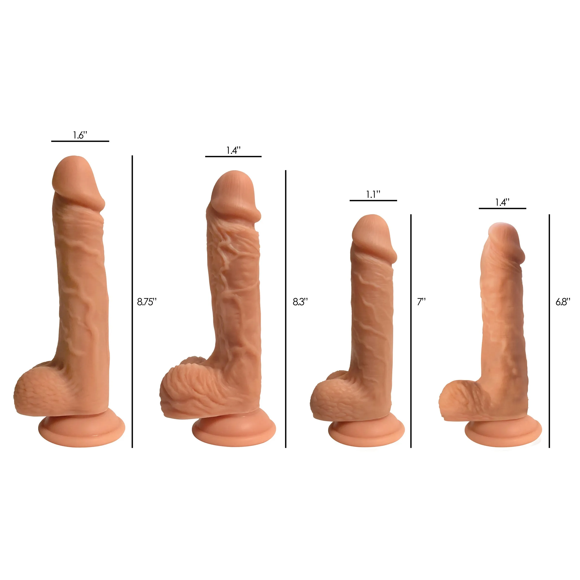 Easy Riders Dual Density Silicone Dildo - 9 Inch