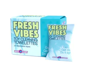 Fresh Vibes Individual Sealed Cleaning Wipes, 20-count, by Rock Candy