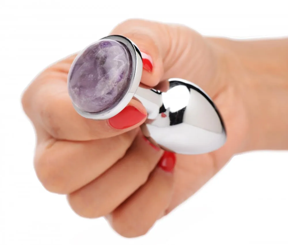 Genuine Amethyst Gemstone Anal Plug