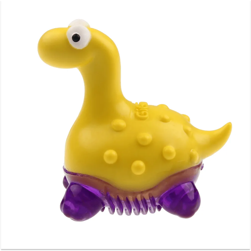 GiGwi Suppa Puppa Dino Toy for Dogs (Yellow & Purple)