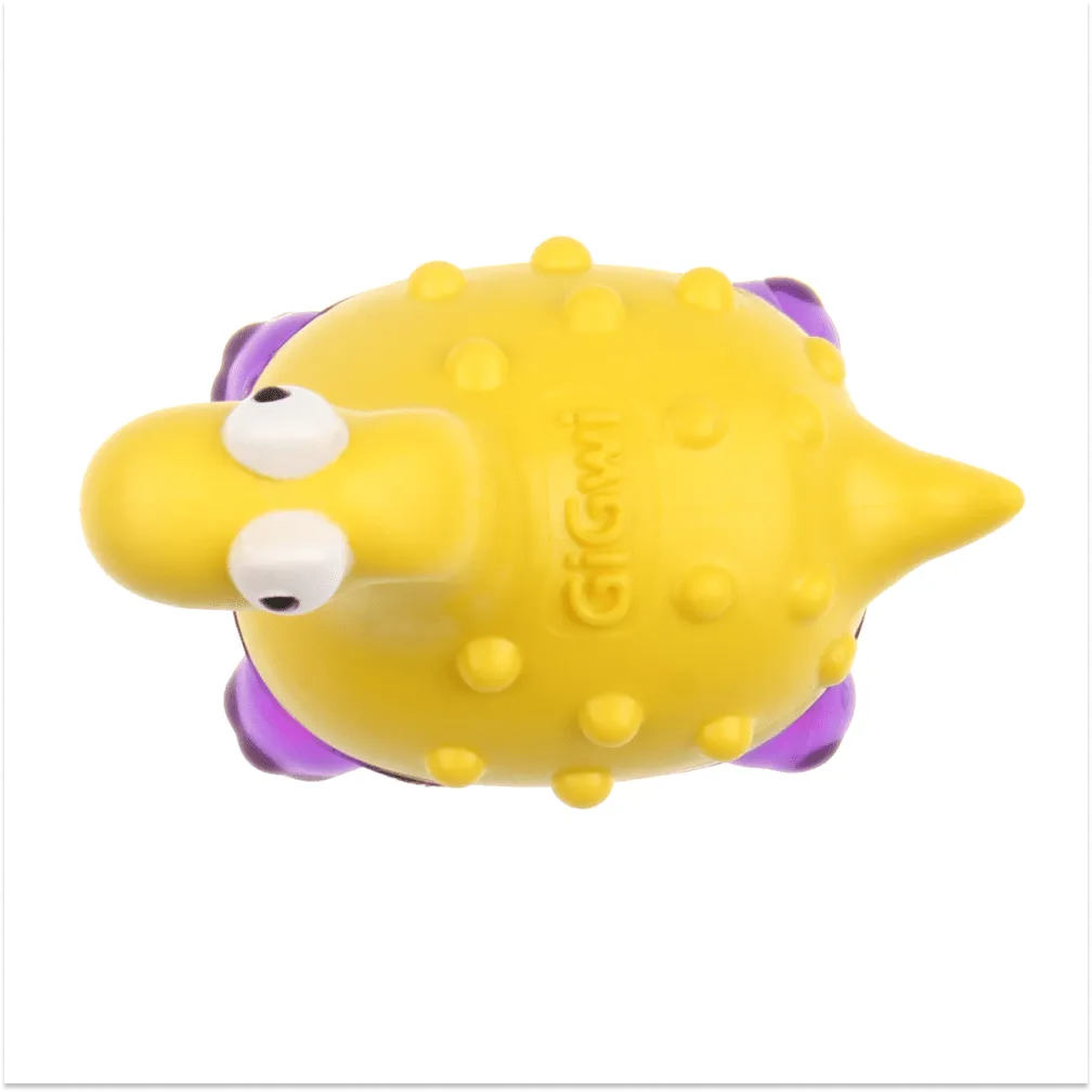 GiGwi Suppa Puppa Dino Toy for Dogs (Yellow & Purple)