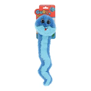 GURU Hide A Tail Snake Plush Dog Enrichment Toy Blue Medium