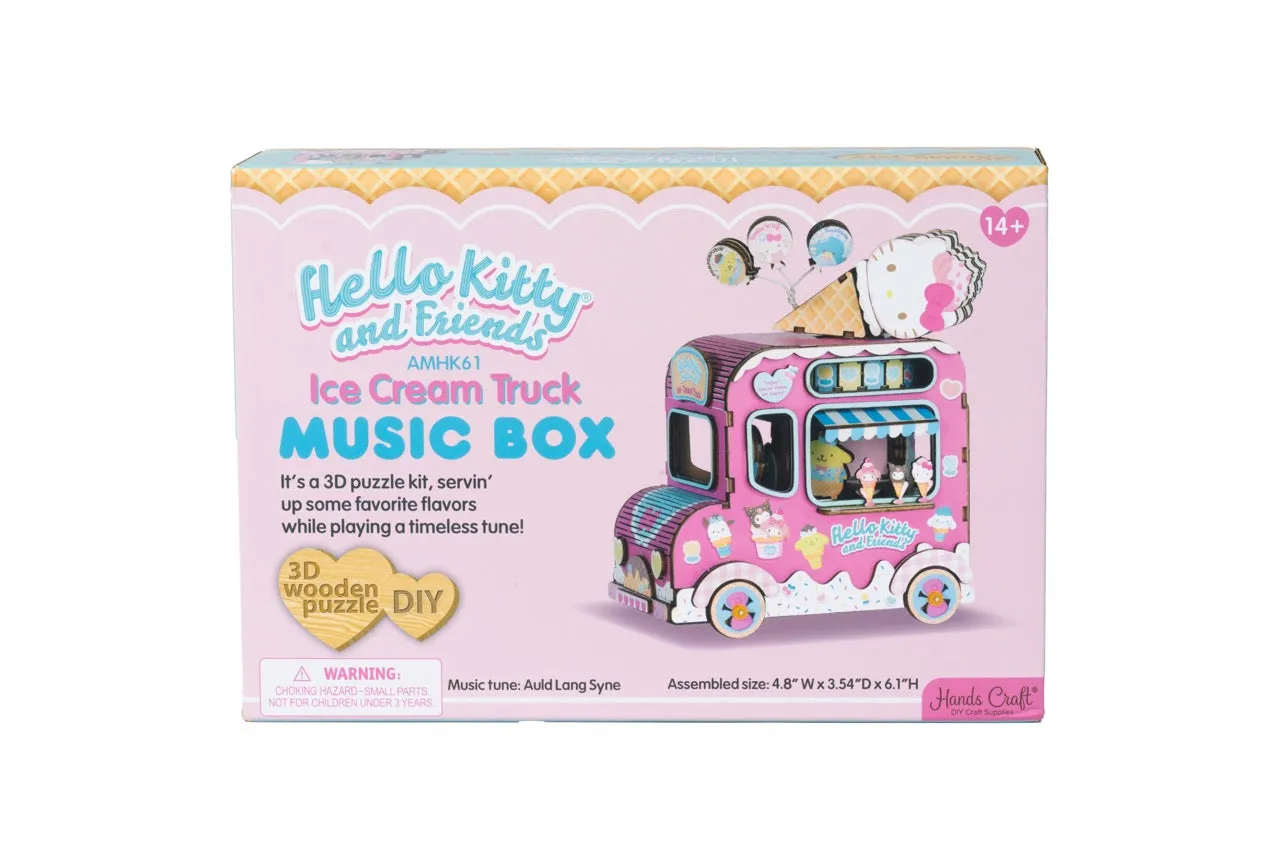 Hello Kitty and Friends Ice Cream Truck 3D Wooden Music Box Puzzle