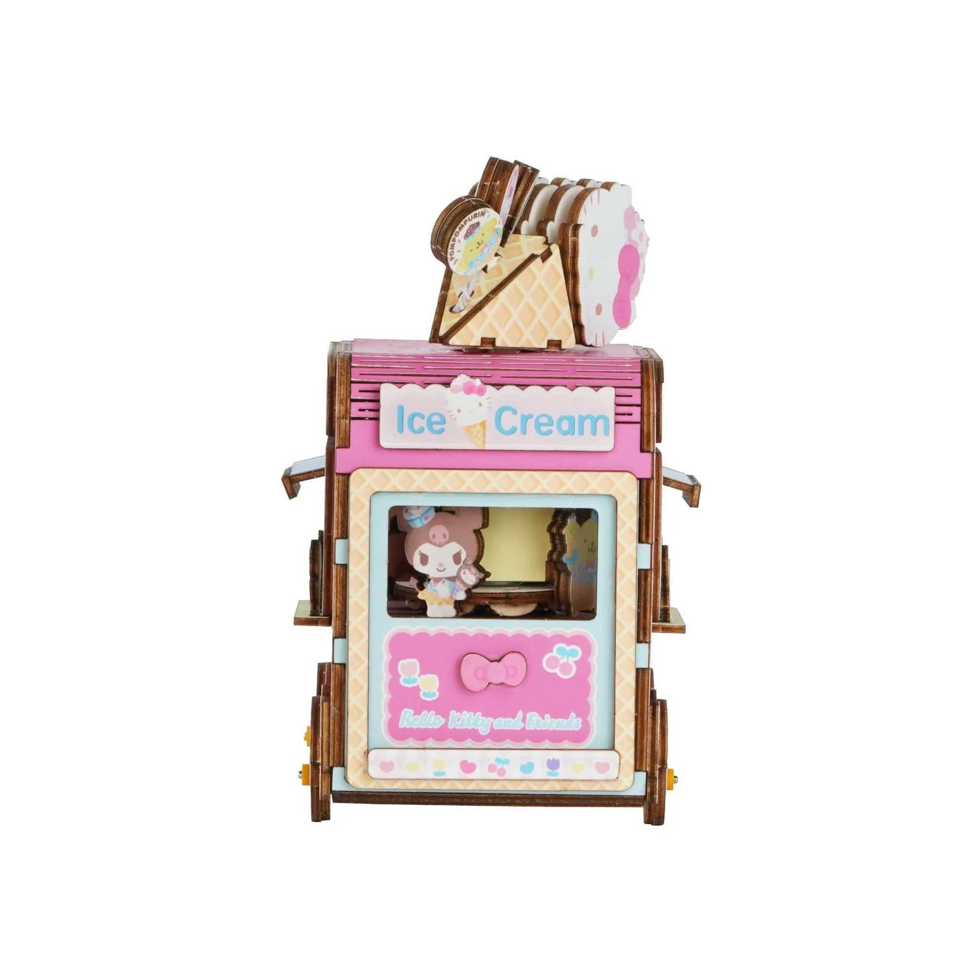 Hello Kitty and Friends Ice Cream Truck 3D Wooden Music Box Puzzle