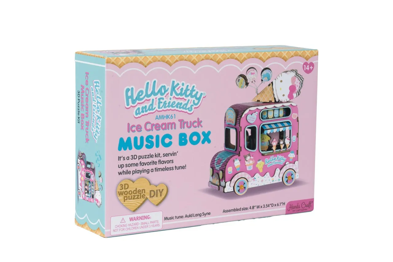 Hello Kitty and Friends Ice Cream Truck 3D Wooden Music Box Puzzle