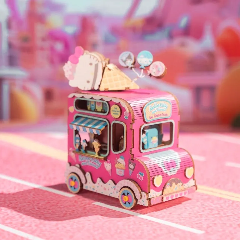 Hello Kitty and Friends Ice Cream Truck 3D Wooden Music Box Puzzle