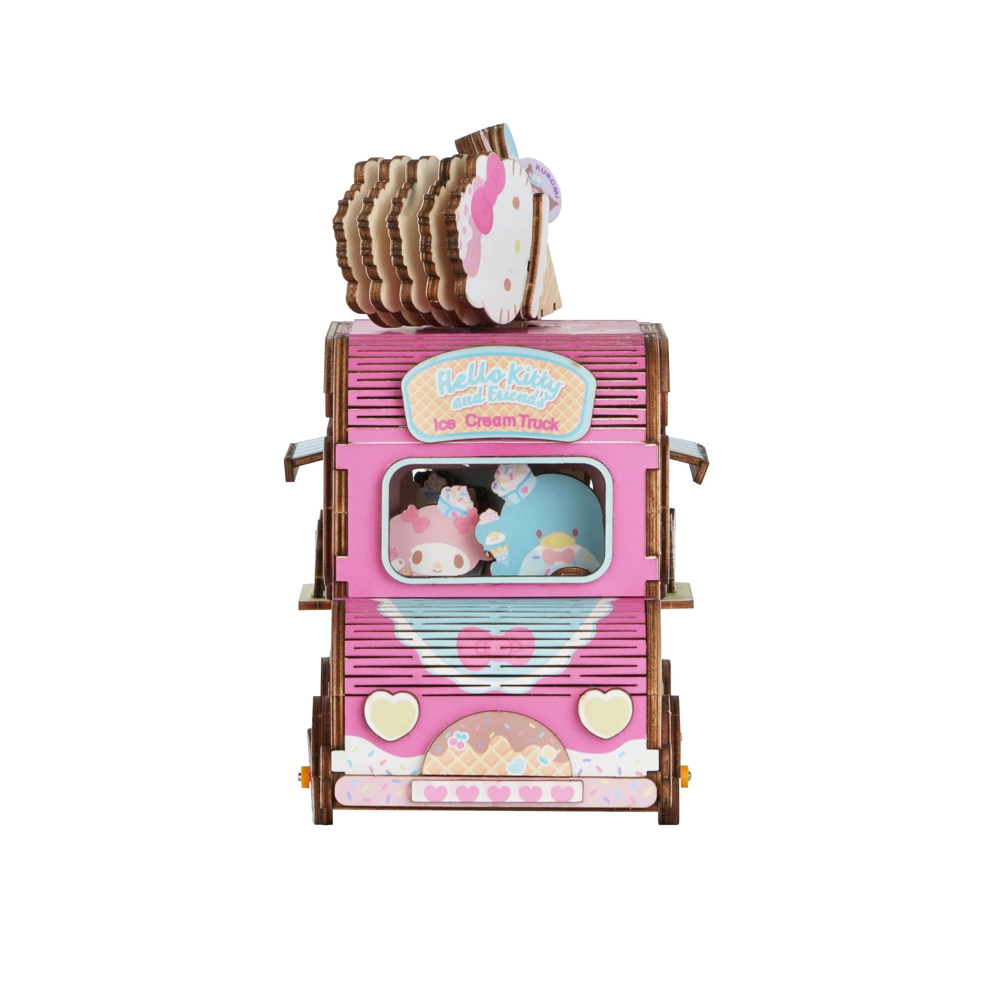 Hello Kitty and Friends Ice Cream Truck 3D Wooden Music Box Puzzle