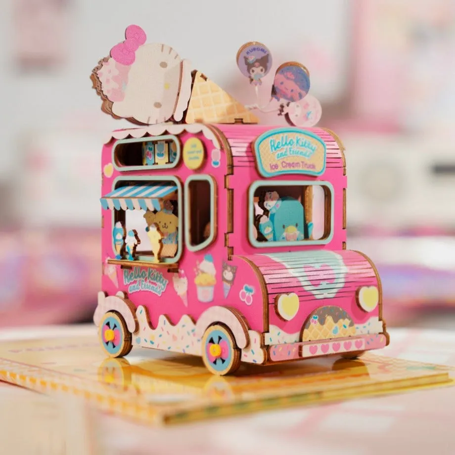 Hello Kitty and Friends Ice Cream Truck 3D Wooden Music Box Puzzle