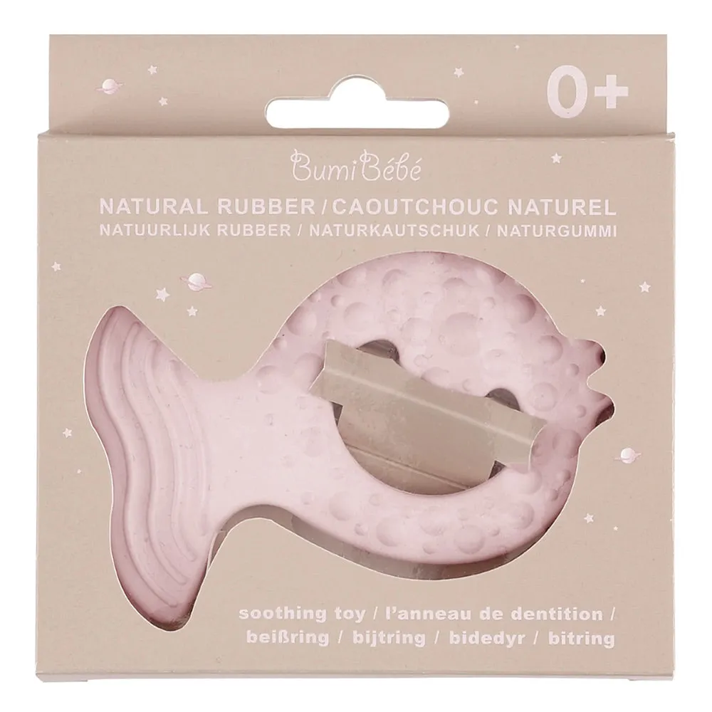 Hevea Bumi Bébé Fish Soothing Toy - Rose