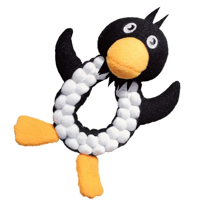 KONG Round Braidz Penguin Dog Toy