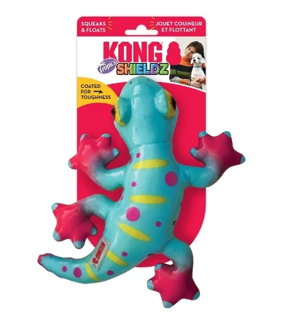 Kong Shieldz Tropics Gecko Squeak Dog Toy