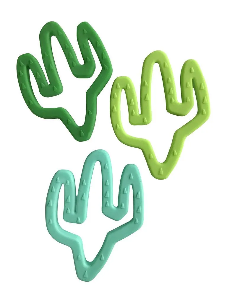 Little Teether Cactus Silicone Teething Toy - Emerald