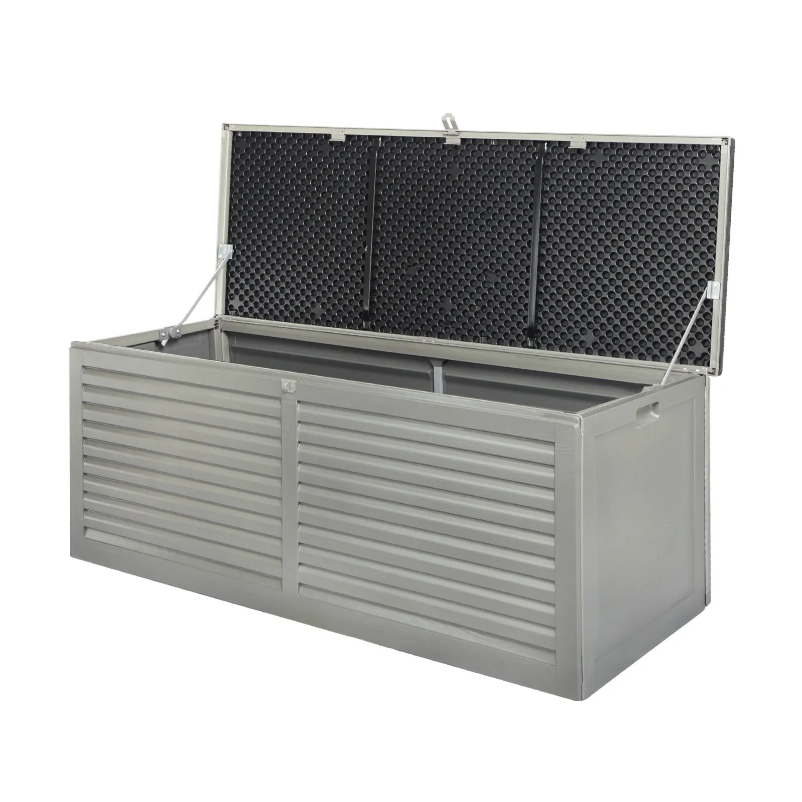 Livsip Outdoor Storage Box Bench 490L Cabinet Container Garden Shed Deck Tool Grey