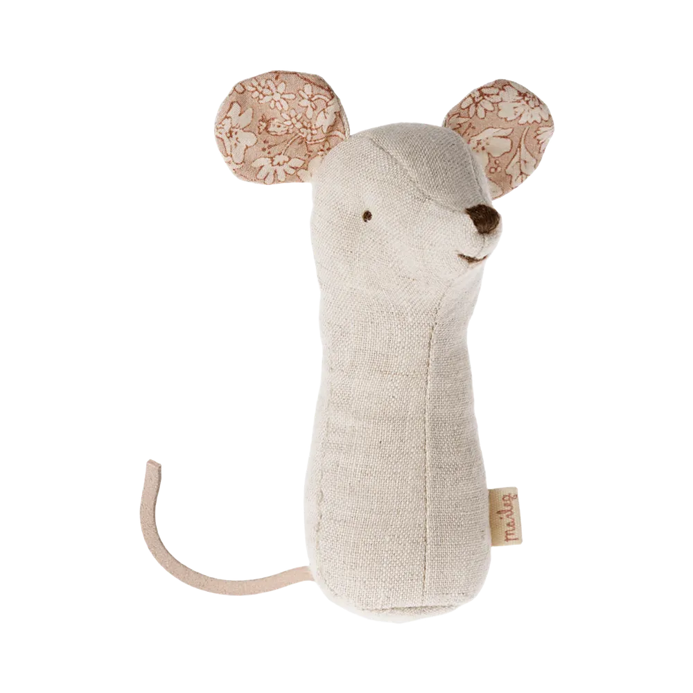 Maileg lullaby friends, mouse rattle - nature