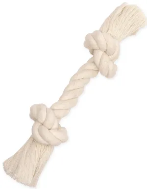 Mammoth Pet Small 9-in 100% Cotton White Rope Bone Dog Toy