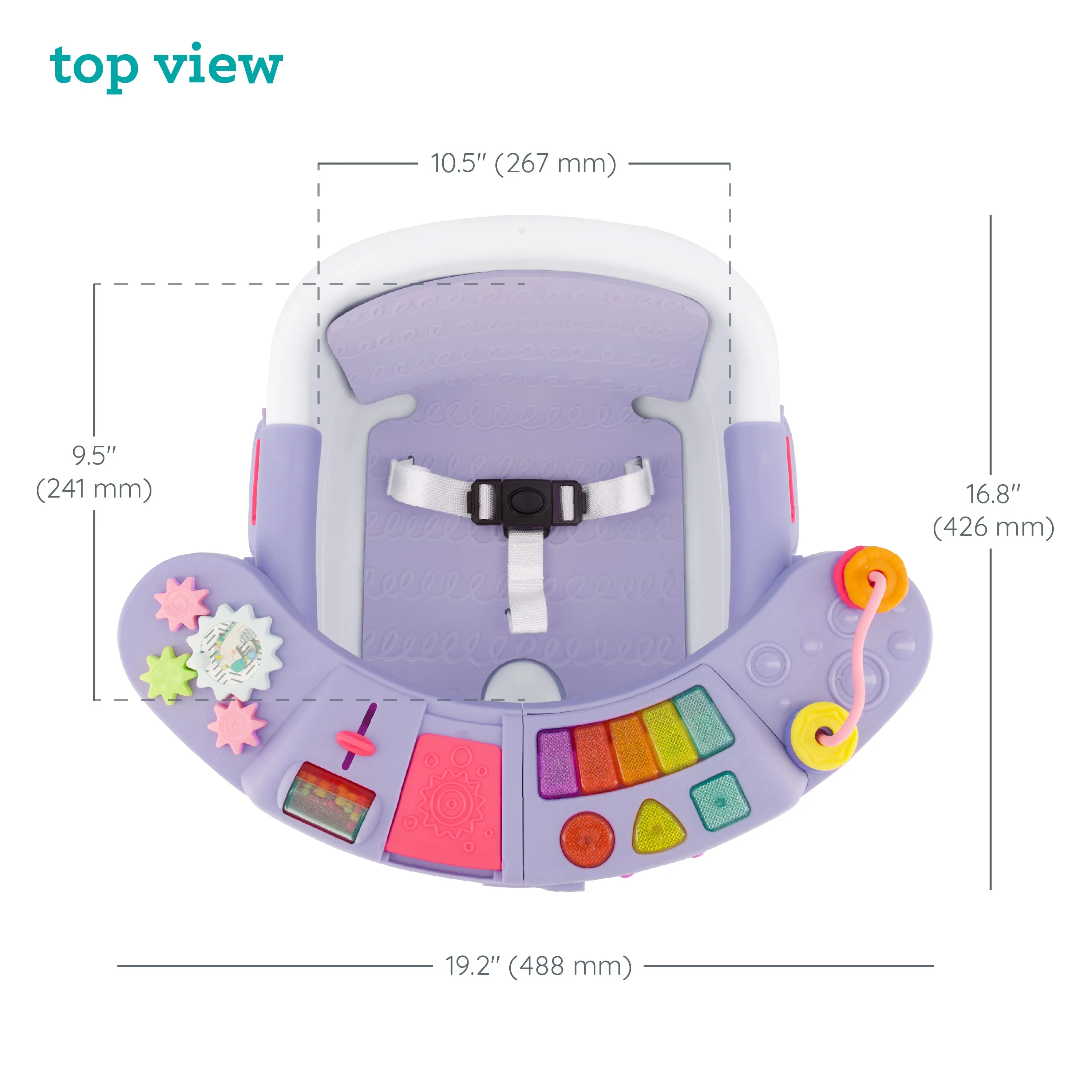 Music & Lights 3-in-1 Discovery Seat & Booster-Lavender