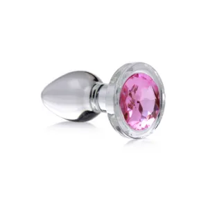 Pink Gem - Glass Anal Plug - Small